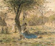 Jean-Franc Millet In the garden oil painting reproduction